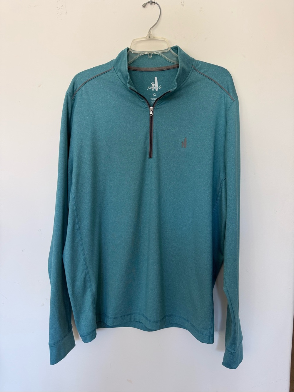 johnnie-O Teal Quarter-Zip Lightweight Shirt Jacket